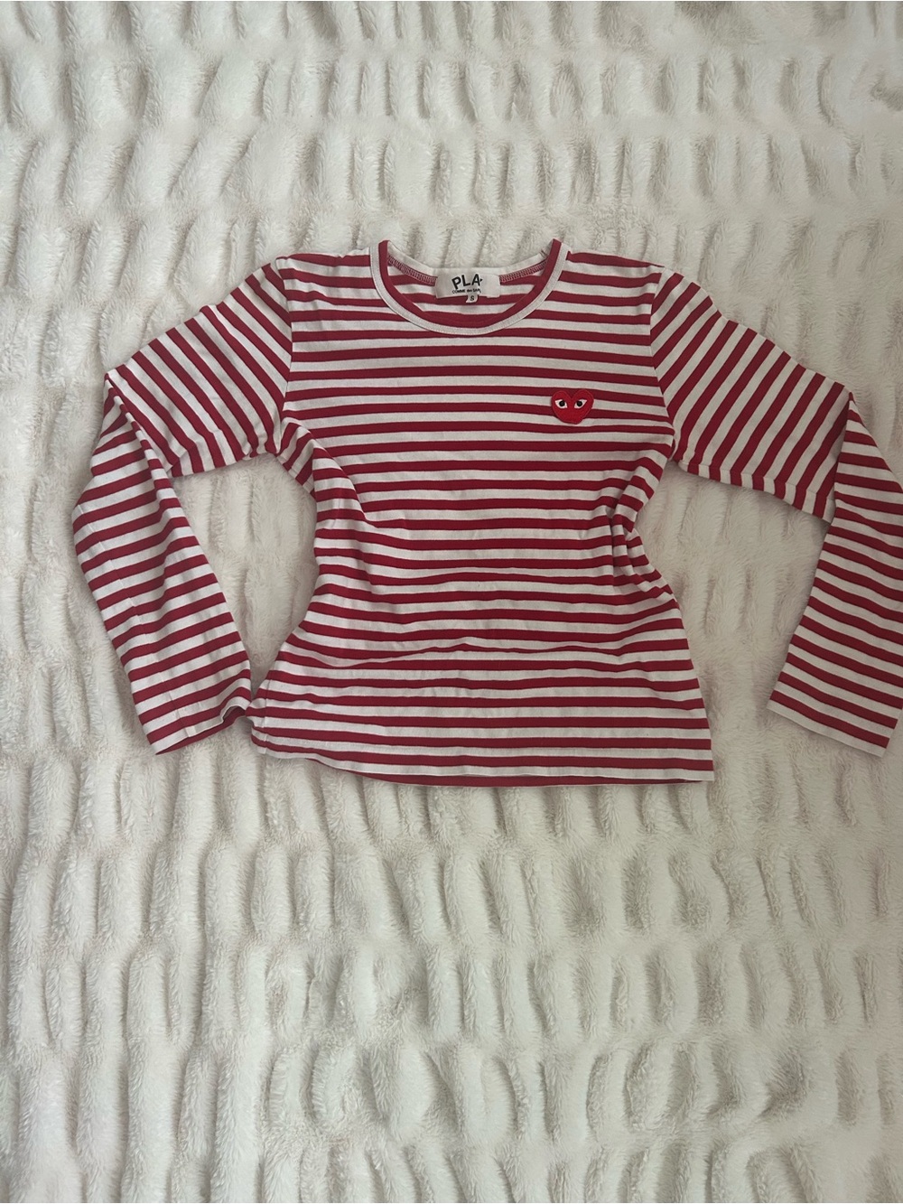 Red & White Striped Long-Sleeve Shirt